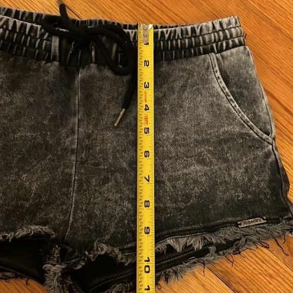 Ladies Superdry‎ Knitted Denim Shorts Size 28 🔥 - Picture 7 of 7
